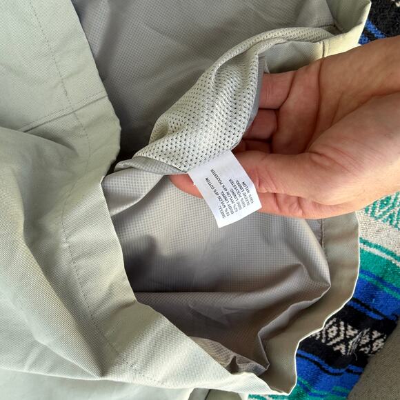 Men's Gap White Tan Zip Up Lined Eisenhower Casual Light Work Jacket Coat Sz XL - Picture 2 of 6